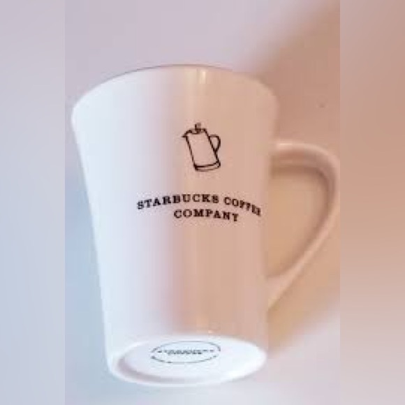Set of 2 Starbucks Coffee Company White Mugs ☕ | Classic Logo / 2006 / Yellow - Picture 3 of 8